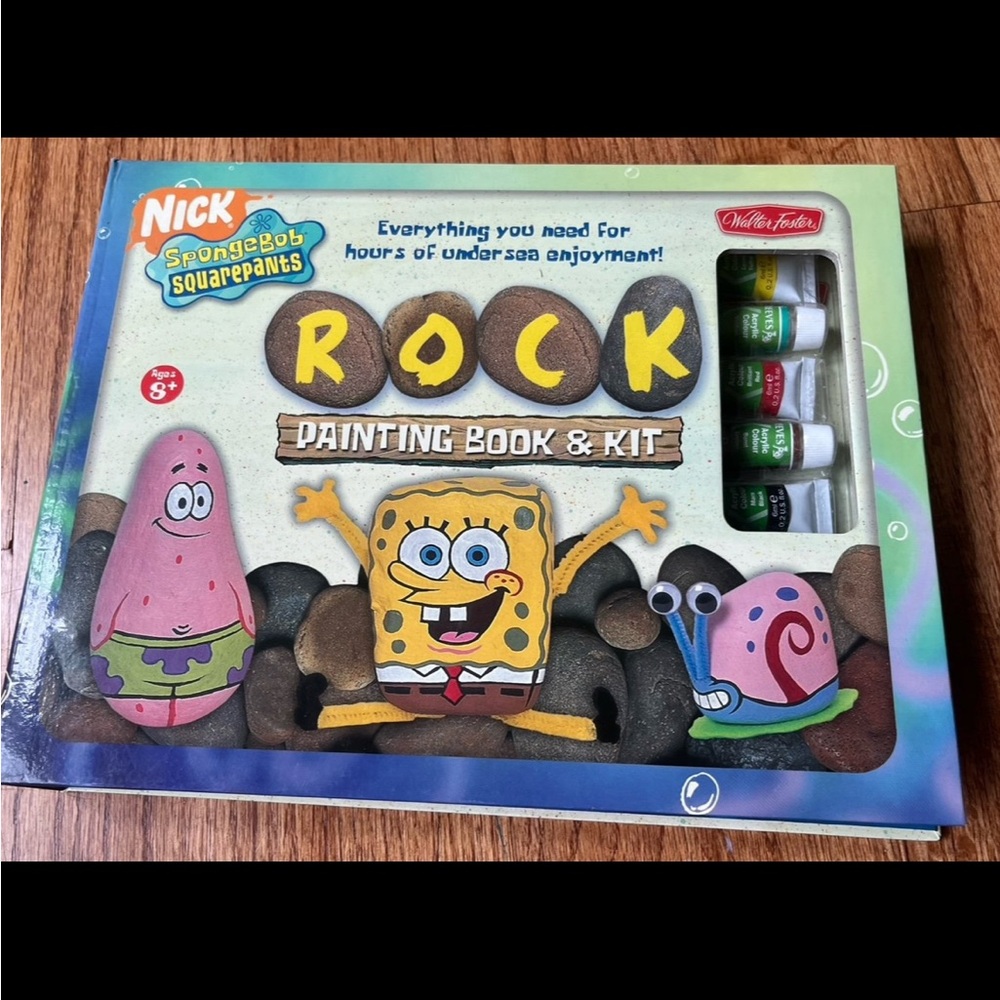 Nickelodeon SpongeBob paint rock book and kit